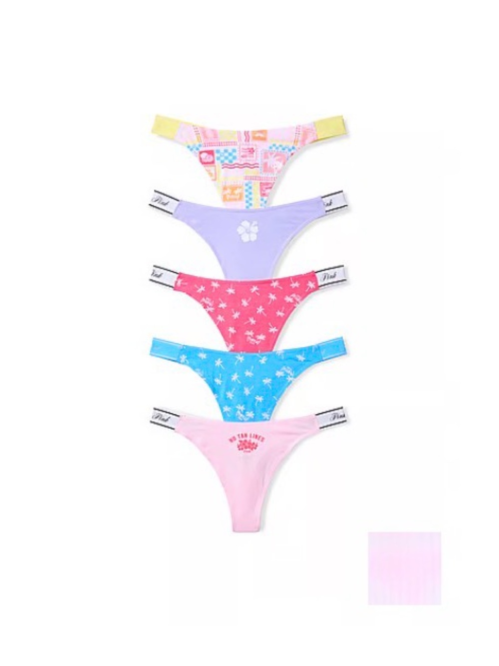 Victoria’s Secret
PINK
5-Pack Logo Cotton High-Leg Thong Panties